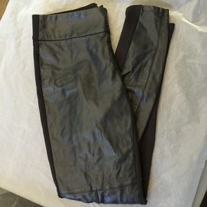 Vera Wang Princess Collection Half Pleather Pants